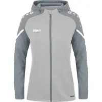 Jako Damen Kapuzenjacke Performance, Farbe:soft grey/steingrau, Größe:34