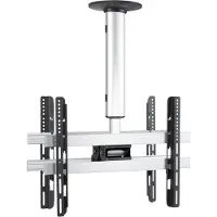 VCM TV-Deckenhalterung "TV Deckenhalterung CM4 höhenverstellbar 50-84 cm", silber, B:62cm T:12cm, Gerätehalterungen, TV-Deckenhalterung
