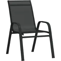 vidaXL Cloris DesignMöbel Gartenstühle - Schwarz Stapelbare Gartenstühle 4er-set Schwarz Textilene Schlichtes5809116
