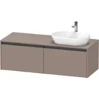 Duravit Waschtischunterschrank Ketho.2 140x55cm, B re, bas. ma, 2 Ausz., wandhängend
