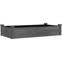 vidaXL Hochbeet mit Einsatz Grau 120x60x25 cm Massivholz Tanne