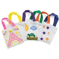 Colorations Canvas Bastel Tragetaschen Mini 24 Stück Kindertasche
