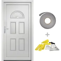 vidaXL Haustür Weiß 98x198 cm PVC