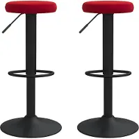 vidaXL "2026 MODERNE"2er Set Barhocker - Tresenhocker - Barstuhl - multifunktional& Moderne - Weinrot Samt - Barstühle klassischem Design CC6470466