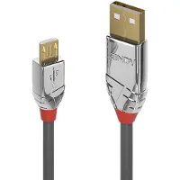 Lindy 36651, 1 m, USB A, Micro-USB B, USB 2.0, 0,48 Gbit/s, Grau
