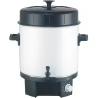 Clatronic 2in1 Heißgetränke- & Einkochautomat mit 25L Tankinhalt | Einkochtopf für z.B. Glühwein oder Punsch | Glühweinkocher mit Emaillierung & integriertem Ablaufzapfhahn | 1800W | EKA 3338