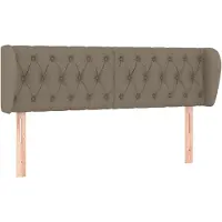 Syfax Kopfteil mit Ohren Taupe 163x23x78/88 cm Stoff