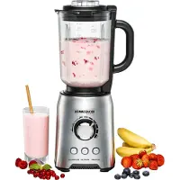Rommelsbacher Standmixer MX 1250, 22.000 U/min, stufenlose Drehzahlregulierung, Funktionstasten (Smoothie, Clean/Pulse, Ice Crush), Glaskrug, Edelstahlgehäuse, Spezialmesser, 1200 Watt