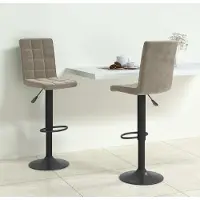 vidaXL Barhocker 2 Stk. Hellgrau Samt , Barhocker Design 2024
