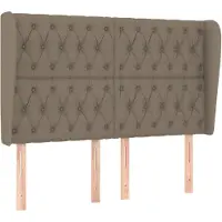 Syfax Kopfteil mit Ohren Taupe 163x23x118/128 cm Stoff