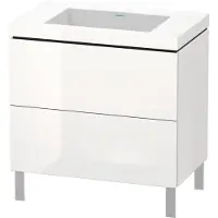 Duravit Waschtischunterschrank c-bonded L-Cube 80x48cm, o HL, we. hgl, 2 Ausz., steh.