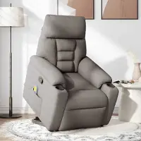 vidaXL "SALE 2026"Massagesessel/Relaxsessel - Modernes Design - TV-Sessel - Einzelsofa - mit Aufstehhilfe Taupe Stoff - Couchsessel DE1241661