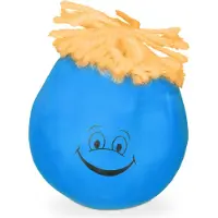 24 x Knautschball 6 cm, mit Grimasse/Haaren, Antistressball knetbar für Kinder, Erwachsene, verschiedene Farben