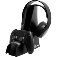 Snakebyte DUAL CHARGE & HEADSET STAND 5 - schwarz - Ladestation für PlayStation 5 DualSense Controller & Wireless Headsets