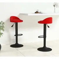 vidaXL "im Angebot" Barhocker 2 Stk. Weinrot Samt - Barhocker CC12376