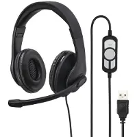 Hama Headset, kabelgebunden PC-Office-Headset "HS-USB300", Stereo, Schwarz