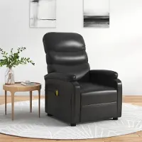 vidaXL Möbel Massagesessel Schwarz Kunstleder - Massagesessel 342693