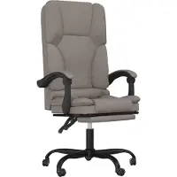 Syfax Bürostuhl mit Massagefunktion Taupe Stoff