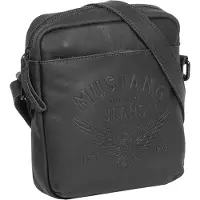 Mustang Leder Umhängetasche Valencia Sion Shoulder Bag Black schwarz