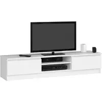 Akord Furniture Factory OP0LRTVCLP160BIA, Weiß, 2 Regale, Matt, 2 Tür(en), 400 mm, 1600 mm