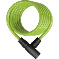 ABUS Spiralkabelschloss Star 4508K/150 - Fahrradschloss aus 8 mm starkem Spiralkabel - -Sicherheitslevel 2 - Grün