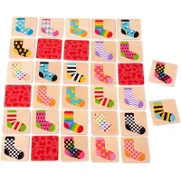 Bigjigs Holz Memory Spiel Socken - Lernspiel für Kinder Gedächtnis