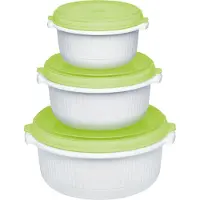 EMSA Micro Family Starter Set, Weiß/Grün, 0,5/1,0/1,5 L, 509741