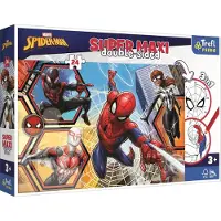 Trefl Doppelseitiges Puzzle Spiderman geht in Aktion SUPER MAXI 24 Teile