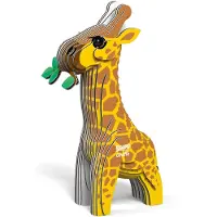 Eugy 3D Bastelset Giraffe (Miniatur-Tierfigur, aus Wellkarton) 650009