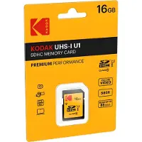 Kodak SDHC 16GB Class10 U1, 16 GB, SDHC, Klasse 10, UHS-I, 85 MB/s, 20 MB/s