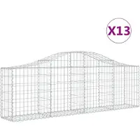 vidaXL "SALE 2026"Gabionen-Hochbeet - Blumenkasten - mit Hochbogen 13er-set - multifunktional& Moderne - 200x30x60/80 cm Verzinktes Eisen - Beete Einfacher Aufbau DE5406898