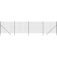 vidaXL Maschendrahtzaun Anthrazit 1,6x10 m Verzinkter Stahl