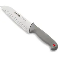 Arcos Santokumesser Farbe - Prof 245400 mit Nitrumtaschen aus Edelstahl und ergonomischem Polypropylen mango und 18 cm Klinge, Vitrine