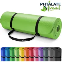 Tresko Yogamatte Fitnessmatte Gymnastikmatte Pilates 185x60x1,0cm Hellgrün