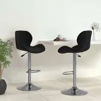 vidaXL "2026 Promotion" Barhocker 2 Stk. - Hohe Qualität - Schwarz Samt - Barhocker CC18969