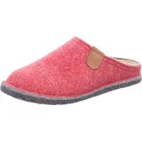 Rohde Damen Pantoffel Hausschuh Softfilz Decksohle Leder bequem Lucca-D 6820, Größe:37 EU, Farbe:Rot