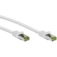Goobay RJ45-Patchkabel mit CAT 8.1-S/FTP-Rohkabel, weiß