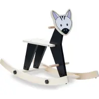 Hauck Schaukeltier Rock N Swing Zebra, Schaukelpferd Baby aus Holz