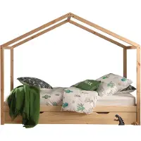 Vipack Home Bett Dallas 3 90x200 mit Bettkasten - Kieferholz