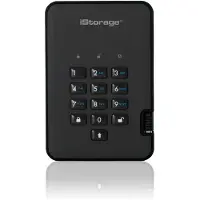 ISTORAGE diskAshur2 256-bit 3TB USB 3.2 secure encrypted hard drive - Black IS-DA2-256-3000-B, 3 TB, 3.2 Gen 1 (3.1 Gen 1), 5400 RPM, Schwarz
