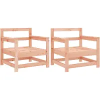 vidaXL Gartenstühle 2 Stk. Massivholz Douglasie