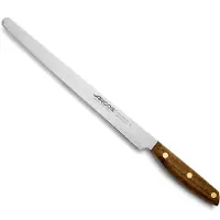 Arcos Schinkenmesser Serie Nórdika, 25 cm lange Klinge aus rostfreiem NITRUM und Griff aus Ovengkol Holz