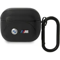 BMW Etui Bmw Leder gebogene Linie Na Airpods 3 Gen - Czarne