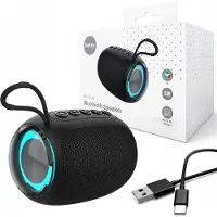 Setty Bluetooth-Lautsprecher Mini-Tubus RGB GB-800 5W Tragbarer Bluetooth 5.0 Speaker, microSD, USB, Radio Schwarz
