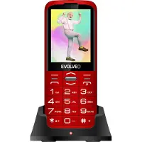 Evolveo EasyPhone 8595683203548, Balken, Dual-SIM, 7,11 cm (2.8"), 0,3 MP, 1700 mAh, Rot
