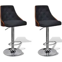 vidaXL Barhocker 2 Stk. Bugholz und Stoff , Barhocker Design 2024