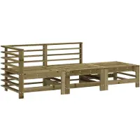 vidaXL 3-tlg. Garten-Lounge-Set Kiefernholz Imprägniert