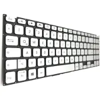 T-ProTek DEUTSCHE - Tastatur Keyboard Silber Ohne Rahmen kompatibel für Asus VivoBook 15 F512FJ