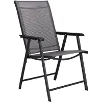 Springos Gartenstuhl mit Armlehnen 49 x 49 x 96 cm klappbar