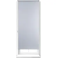 Relaxdays 2 x Thermo Verdunklungsrollo, Hitzeschutz, Fenster Seitenzugrollo, Klemmfix ohne bohren, 70x160, Stoff 66 cm, weiß
